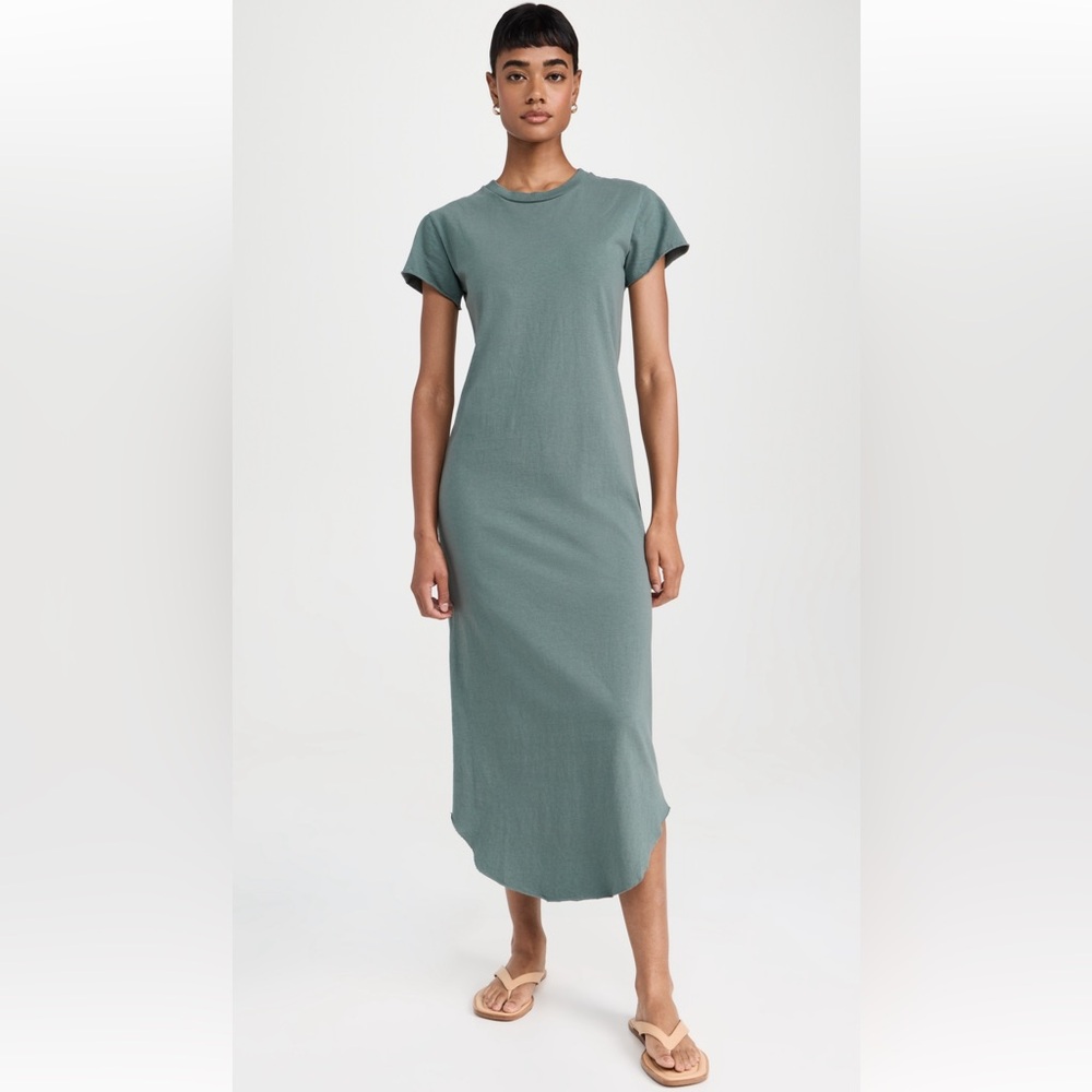 Frank & Eileen Sage Green Tee Shirt Midi Dress